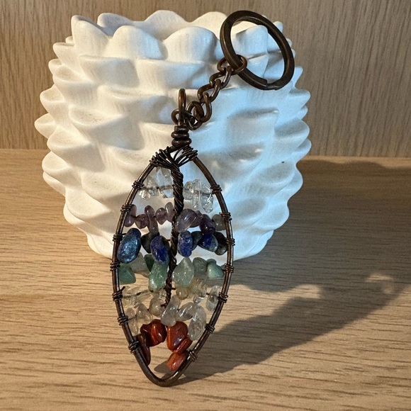 Handcrafted Multicolor Tree of Life Keychain - Picture 1 of 1